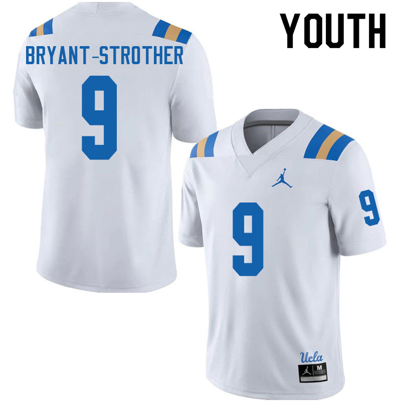Jordan Brand Youth #9 Choe Bryant-Strother UCLA Bruins College Football Jerseys Sale-White